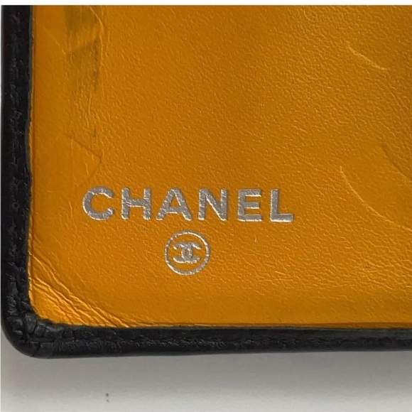 Chanel Quilted Leather Cambon Wallet Black/Yellow - Picture 11 of 15